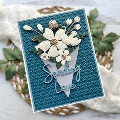 Lessebo Colours Cardstock Floral Greeting Card