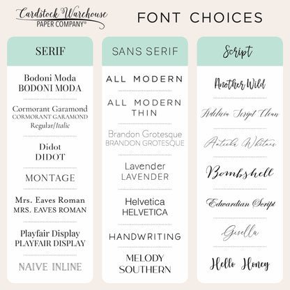 Print Font Options
