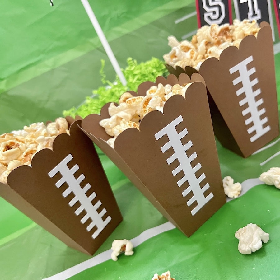 football party popcorn boxes