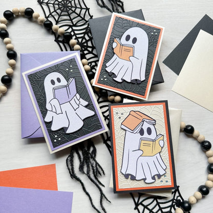 Stardream and Diamond Print Halloween Ghost Cards
