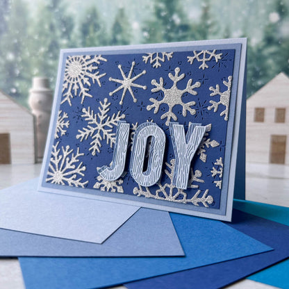 Hues of Blue multipack Joy Christmas card