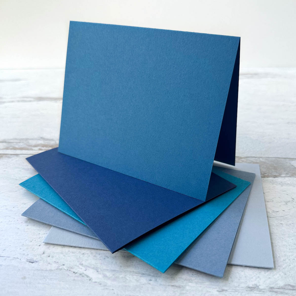 Hues of Blue Half-Fold Card Multipack - 25 Ct.