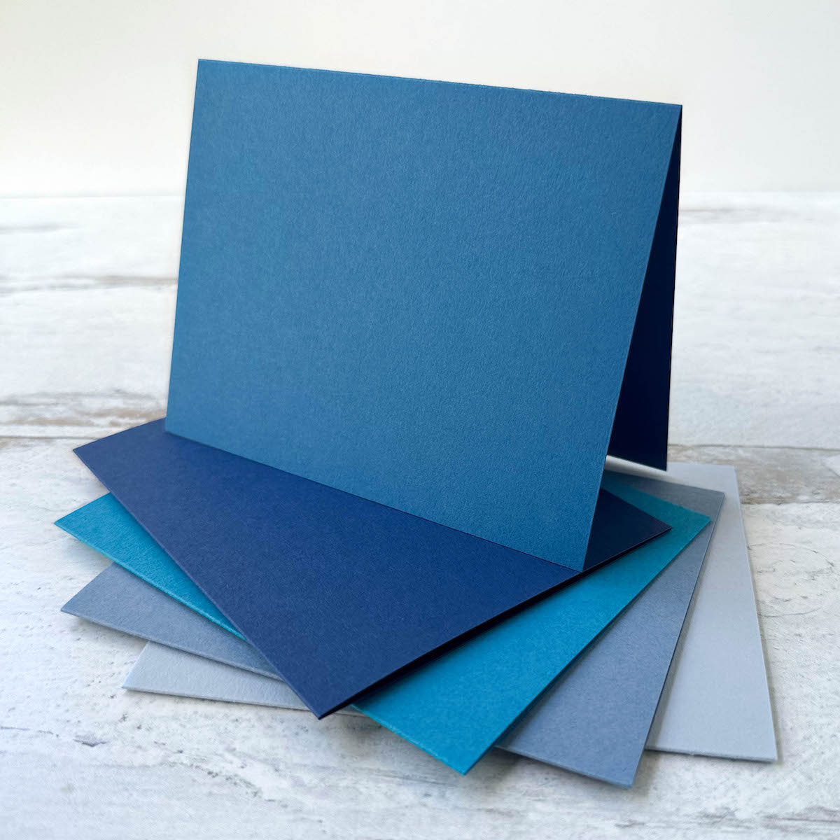 Hues of Blue Half-Fold Card Multipack - 25 Ct.-Cardstock Warehouse