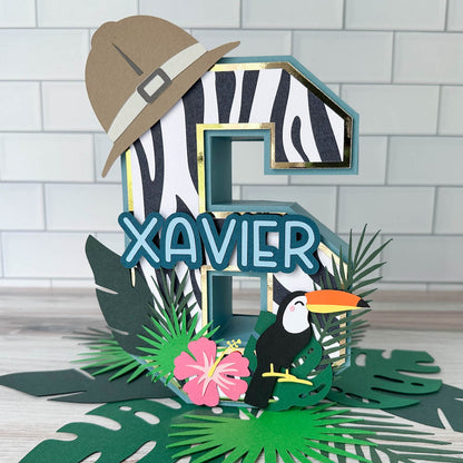 Lessebo Colours Cardstock 3d number diecut party centerpiece