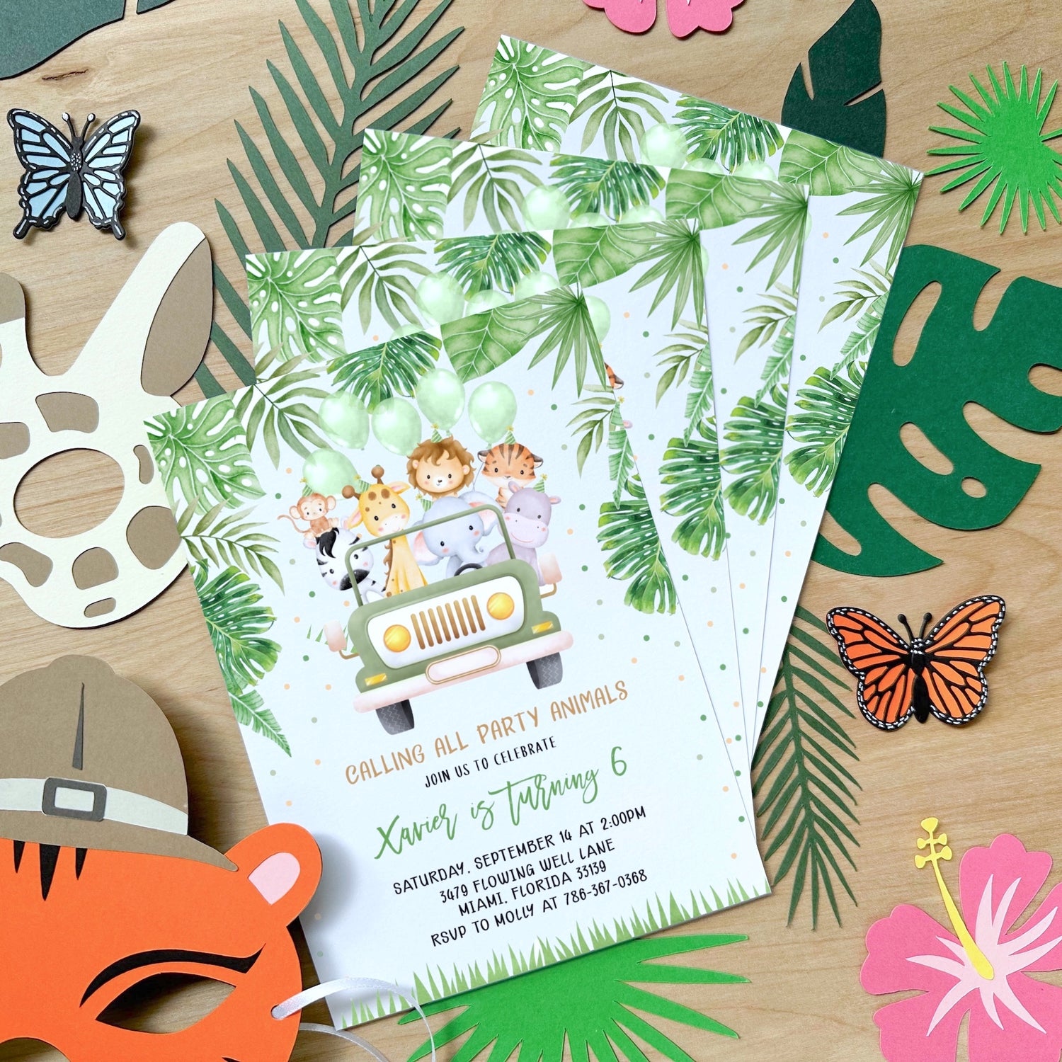 lessebo_printed_safari_invitation-Cardstock Warehouse