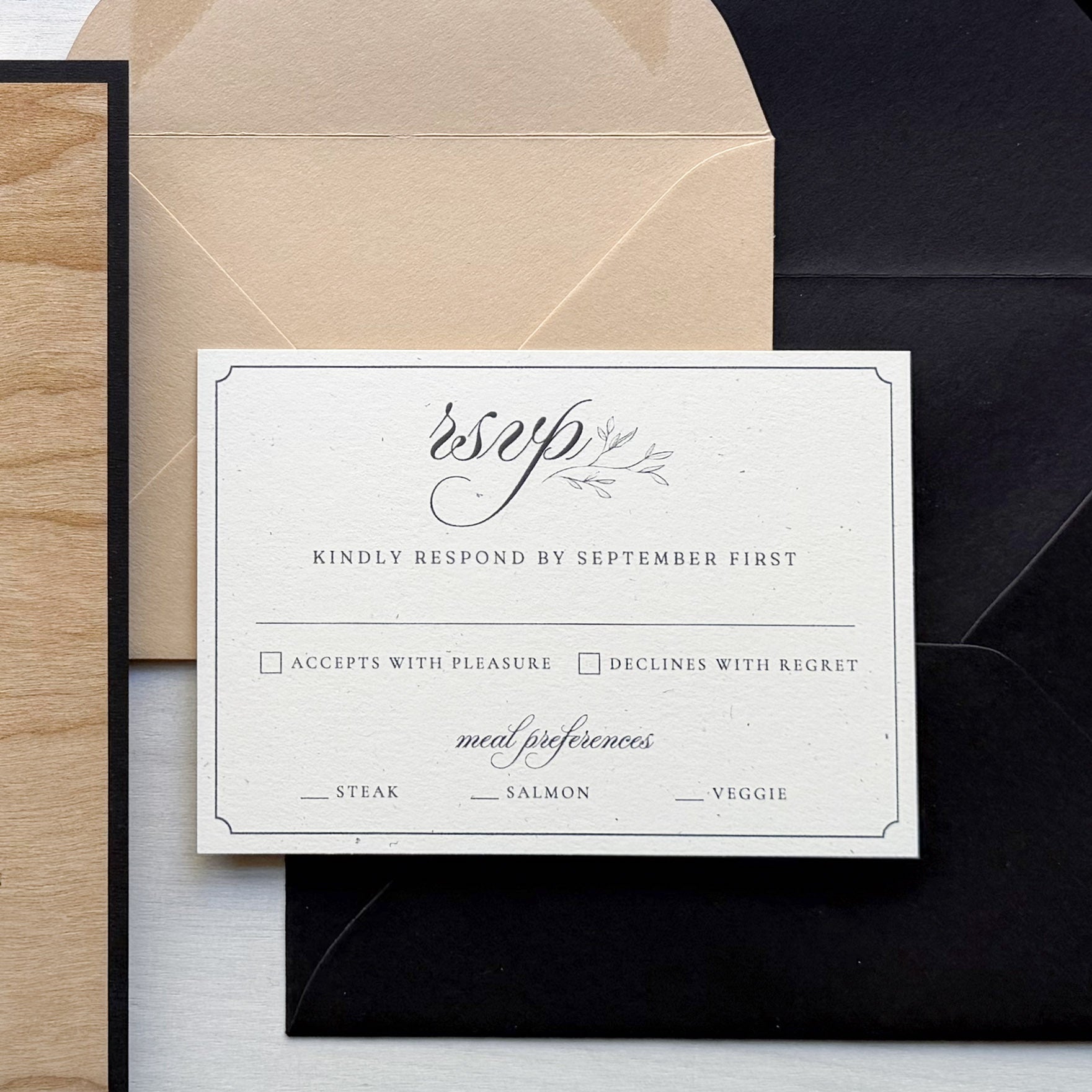 Madero Beach Speckletone RSVP Printed Flat Card
