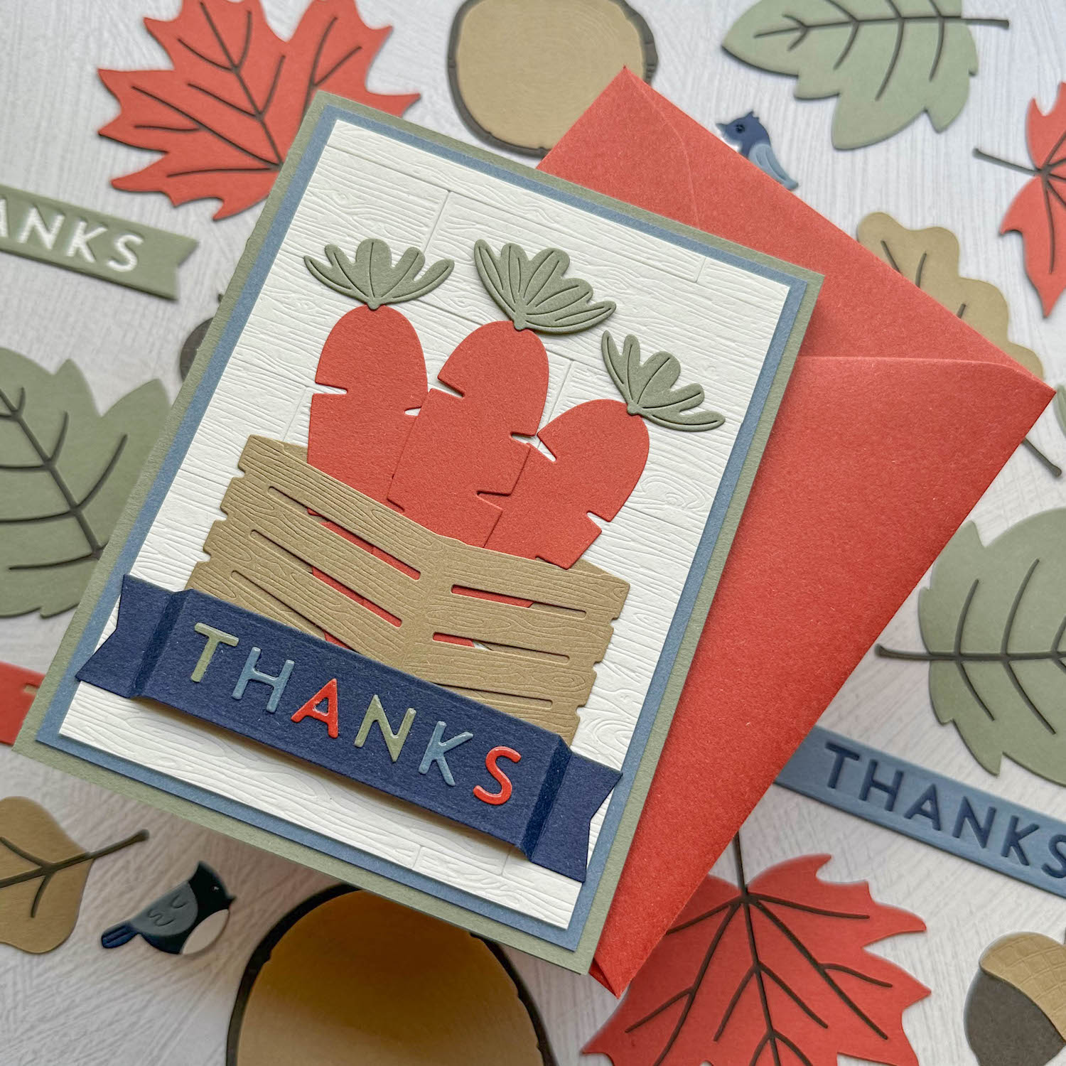 Materica Cardstock Fall Themed Thank You Card