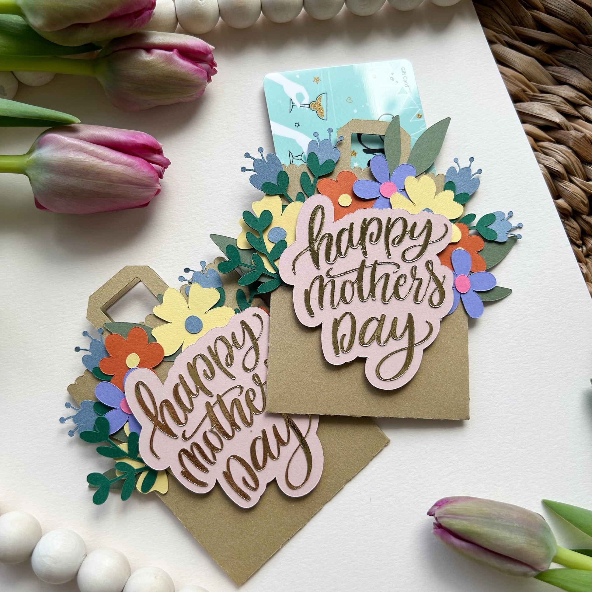 Lessebo Colours Cardstock Mother's Day Gift Card Holder