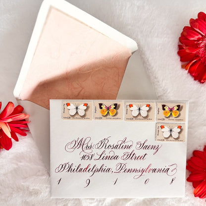 pashmina envelope with calligraphy