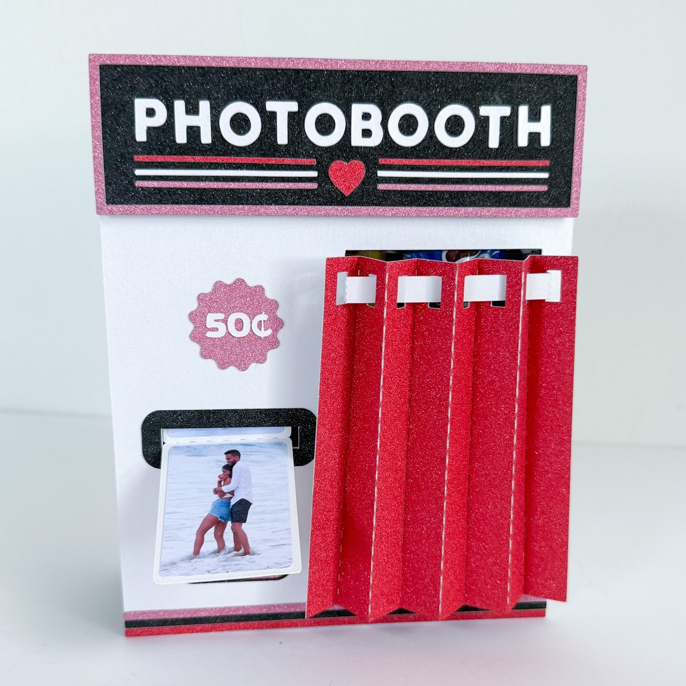 Photo Booth Gift Box with glitter paper details