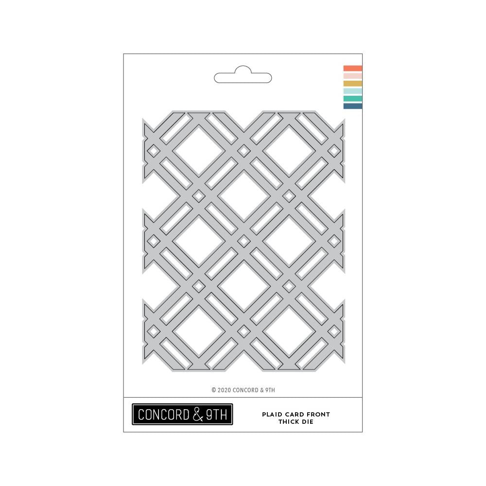Concord &amp; 9th Dies - Plaid Card Front Thick Die-Cardstock Warehouse