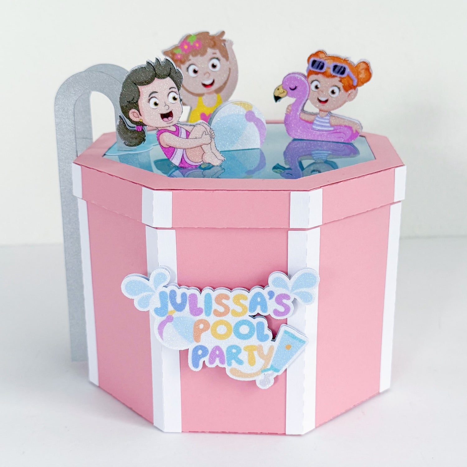 pool party paper gift box