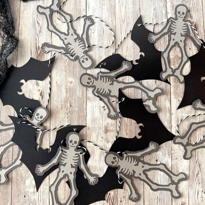 skeleton and bat banner