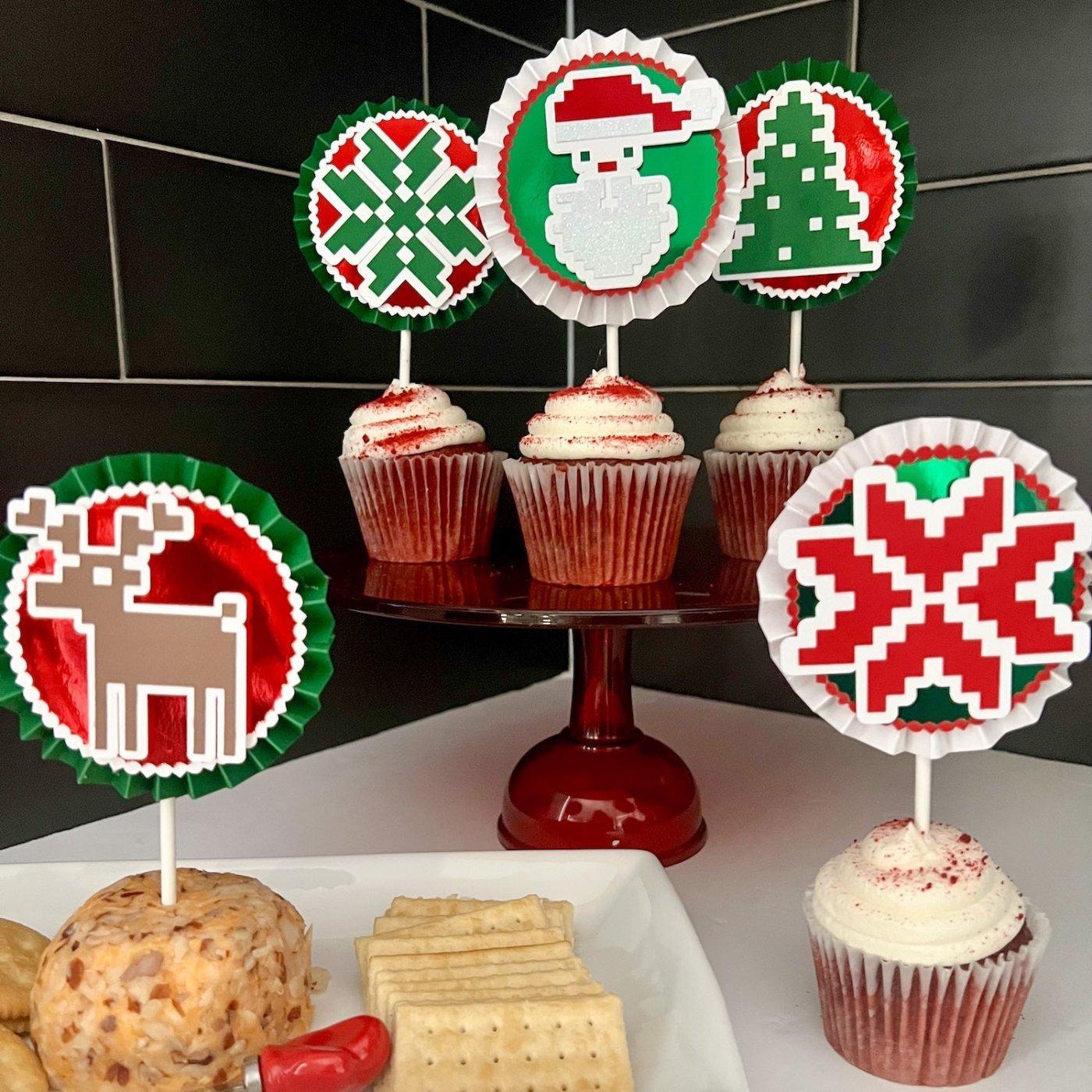 ugly sweater Christmas food toppers