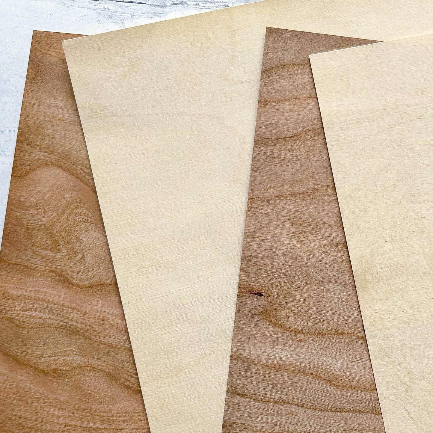 Wood Veneer Multi-pack sheets | White Birch and Cherry