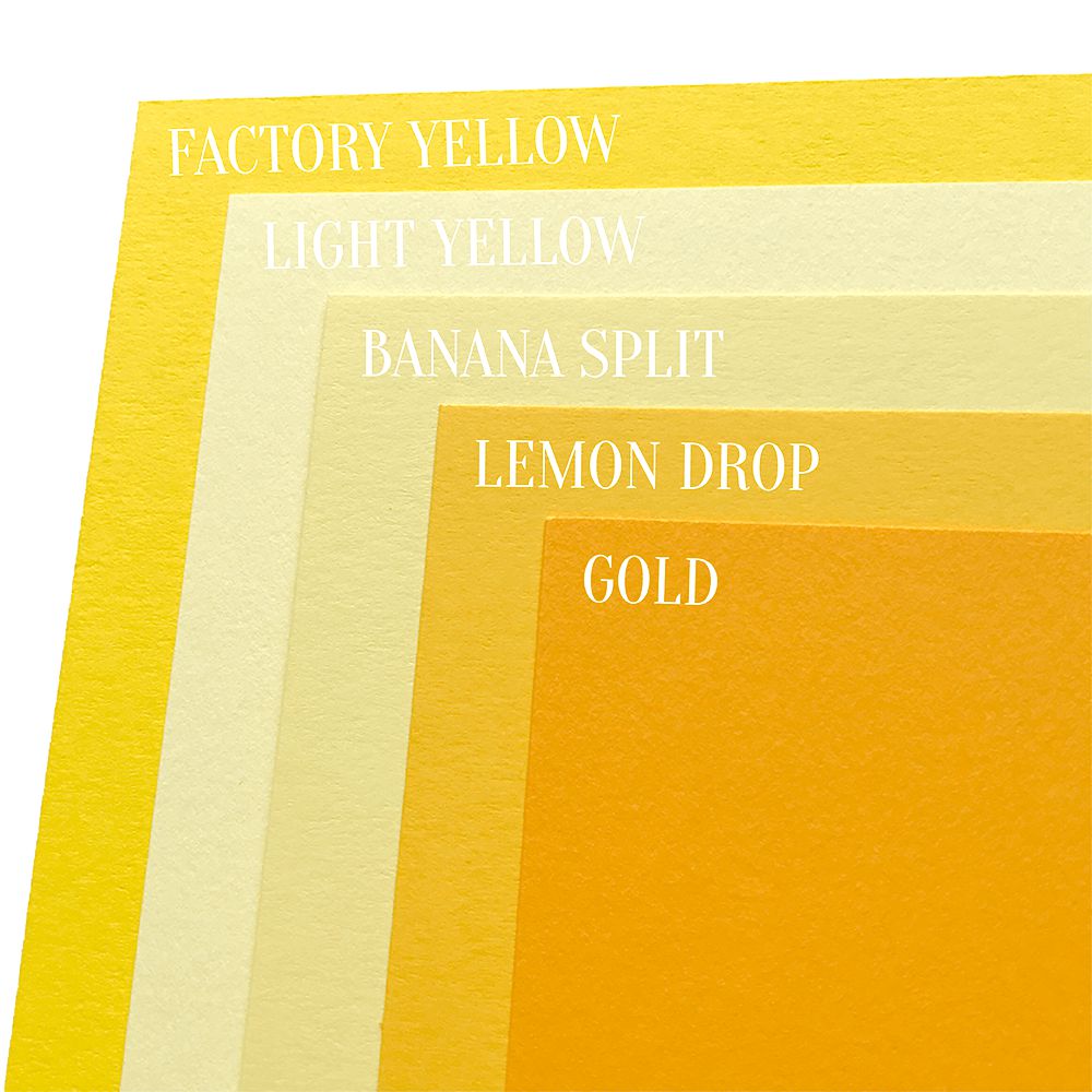 Lemon Drop Yellow Pop-Tone | Solid-Core Cardstock Paper 