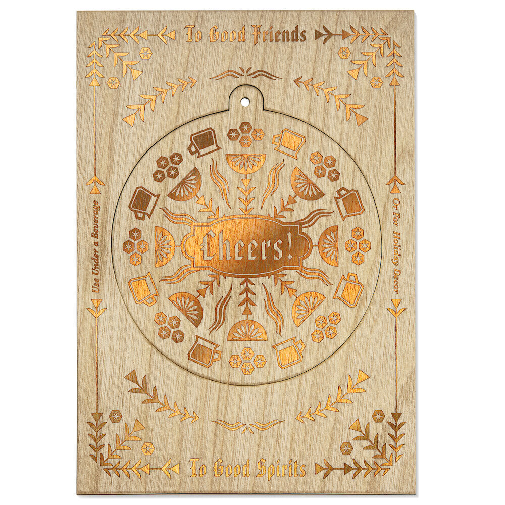 White Birch Wood Veneer | Timberluxe Coaster Card