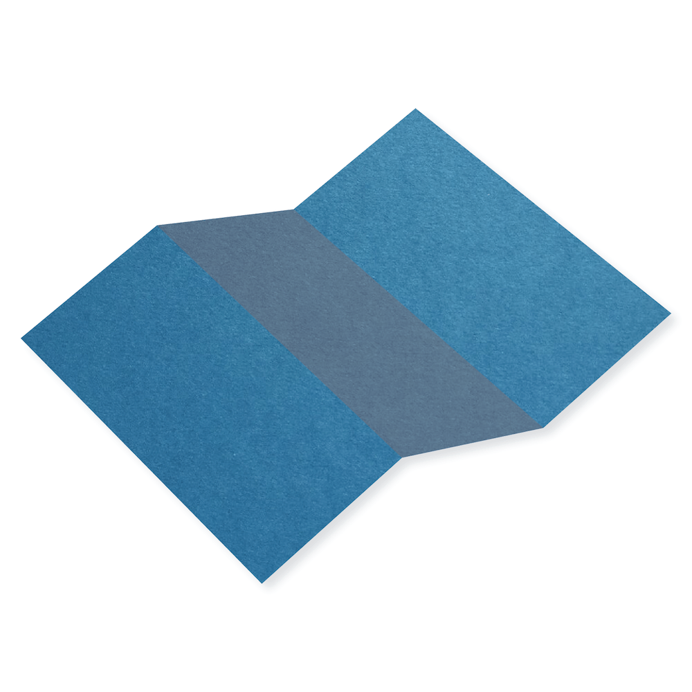 Colorplan Adriatic Blue Tri Fold Card 