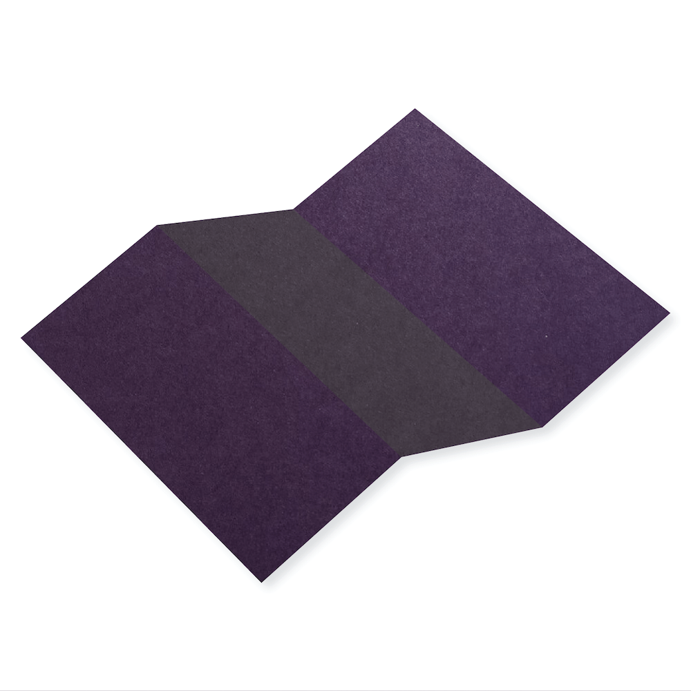 Colorplan Dark Amethyst Tri Fold Card 