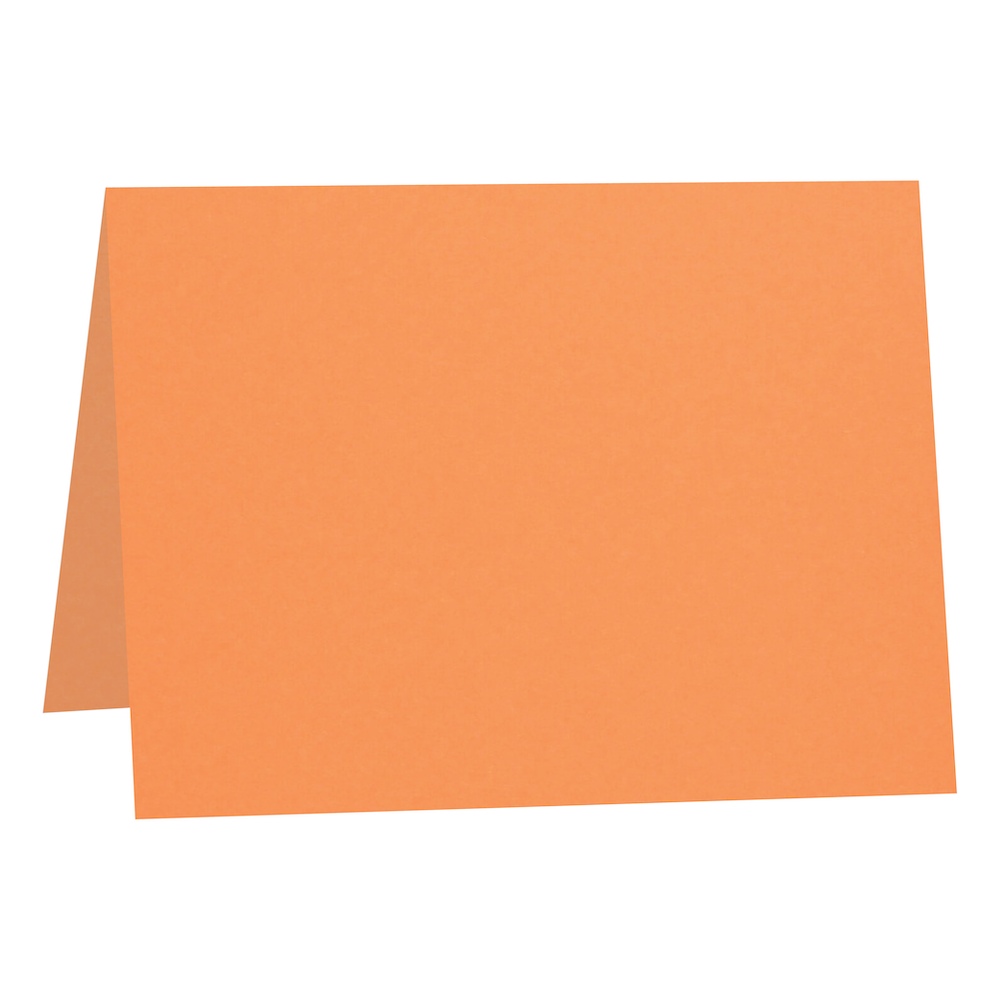 Woodstock Arancio Orange Folded Place Cards
