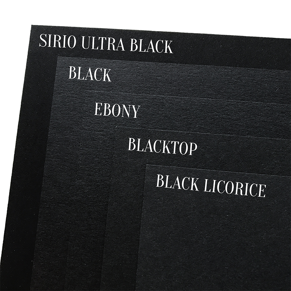Sirio Ultra Black Cardstock | Heavyweight Paper