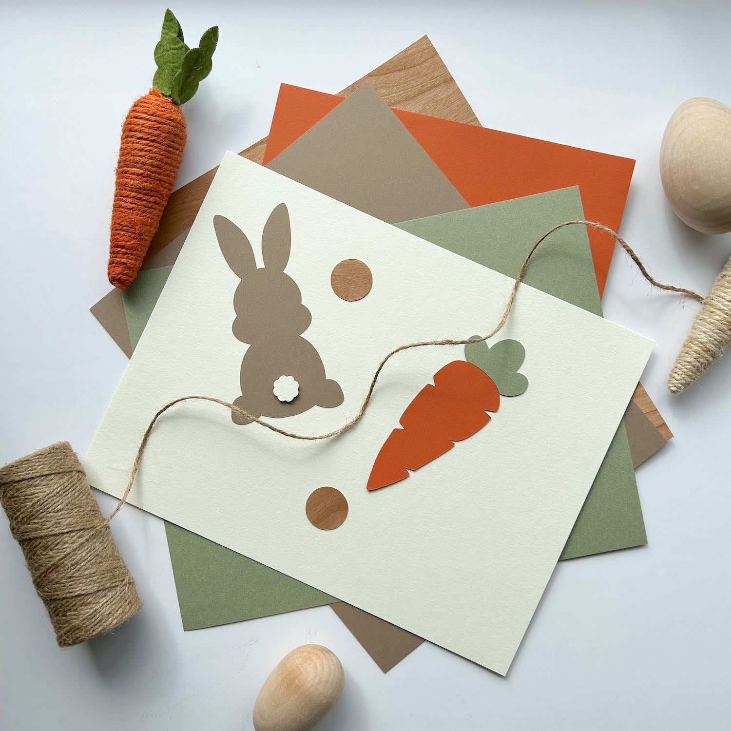 Woodstock Cardstock Bunny and Carrot Die -Cuts