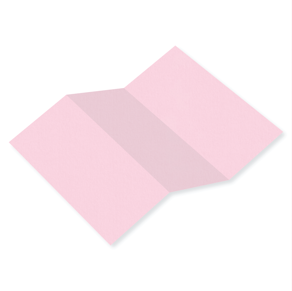 Colorplan Candy Pink Tri Fold Card 