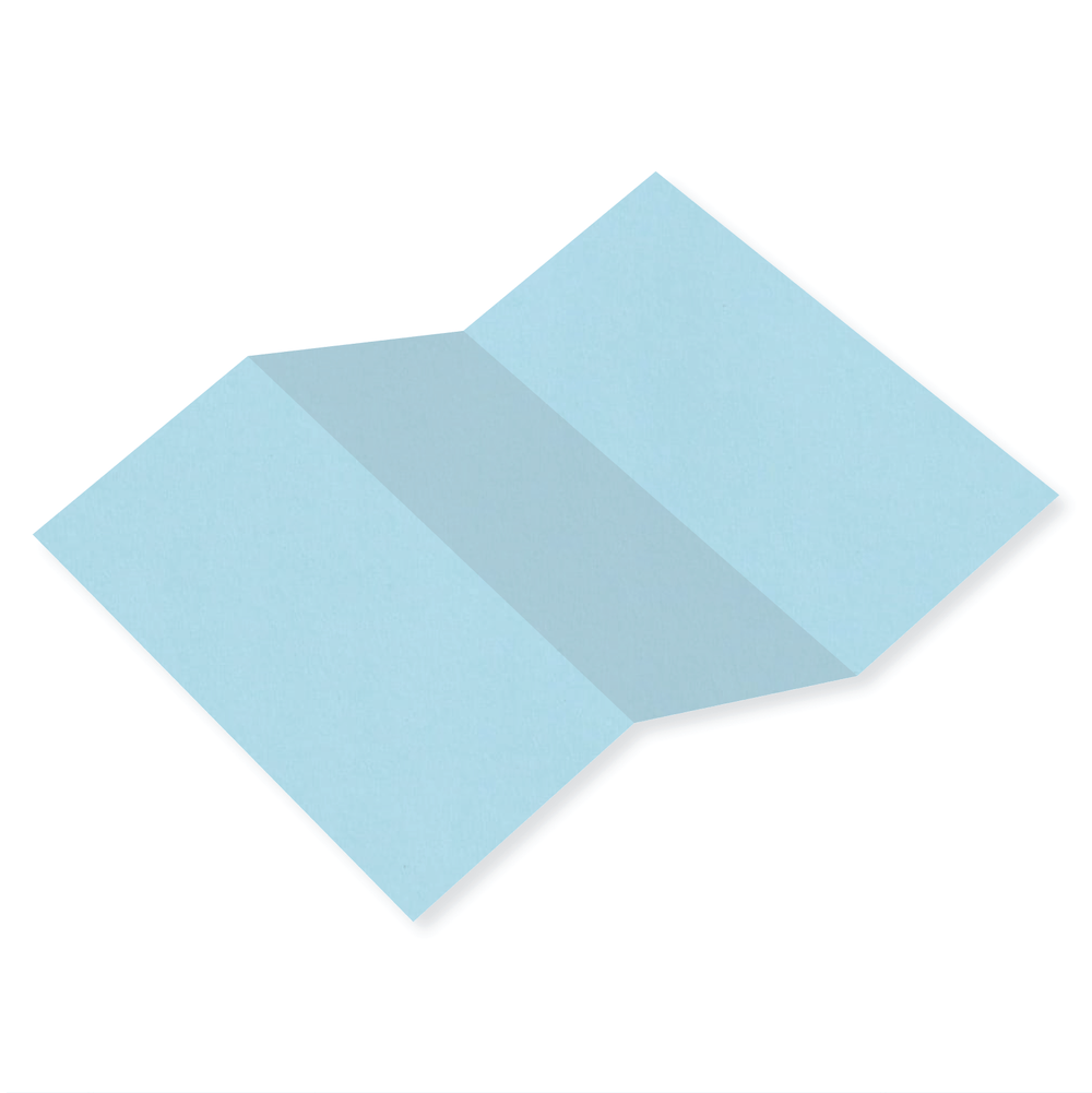 Sirio Color Celeste Tri Fold Card