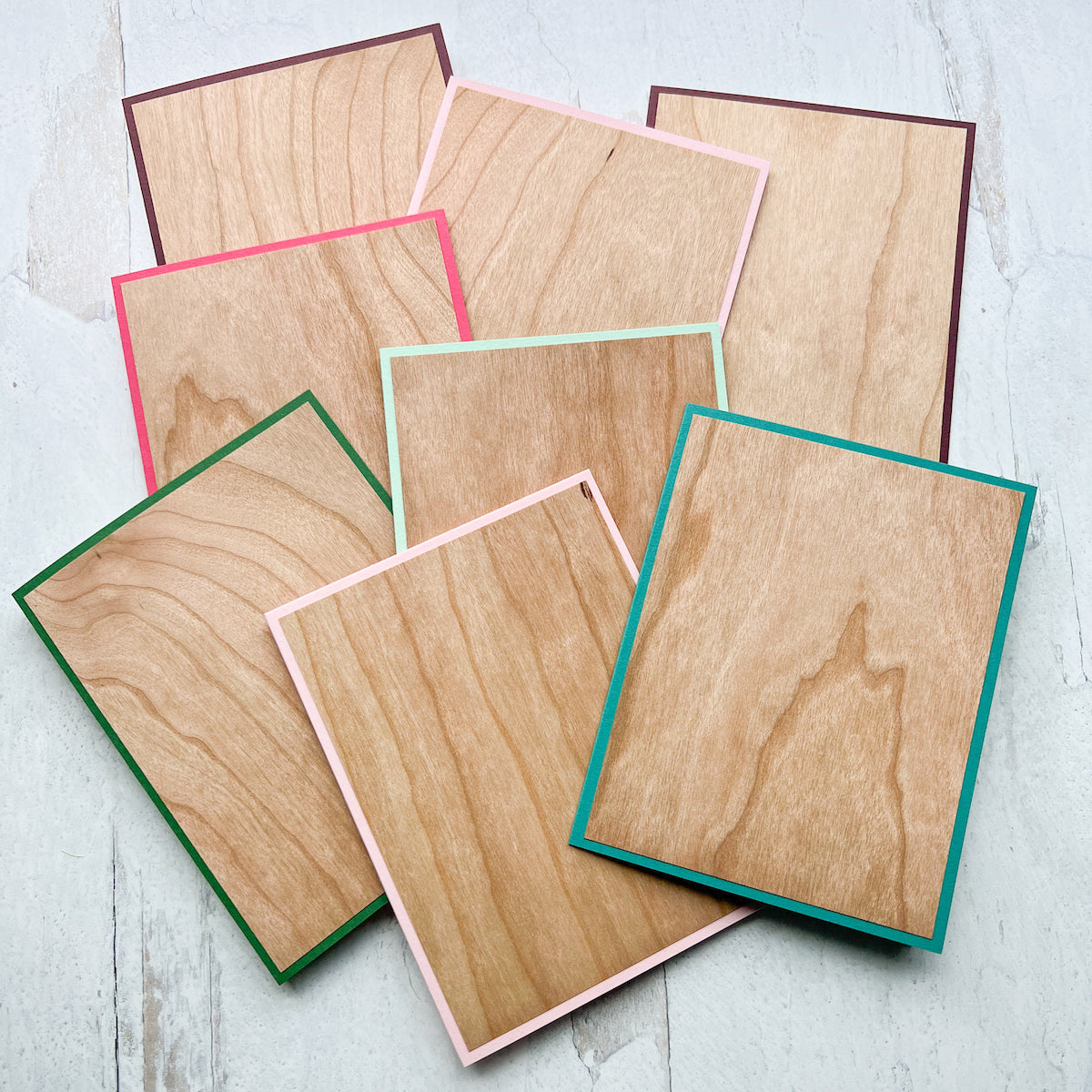 Cherry Wood Veneer Layered Card Panels