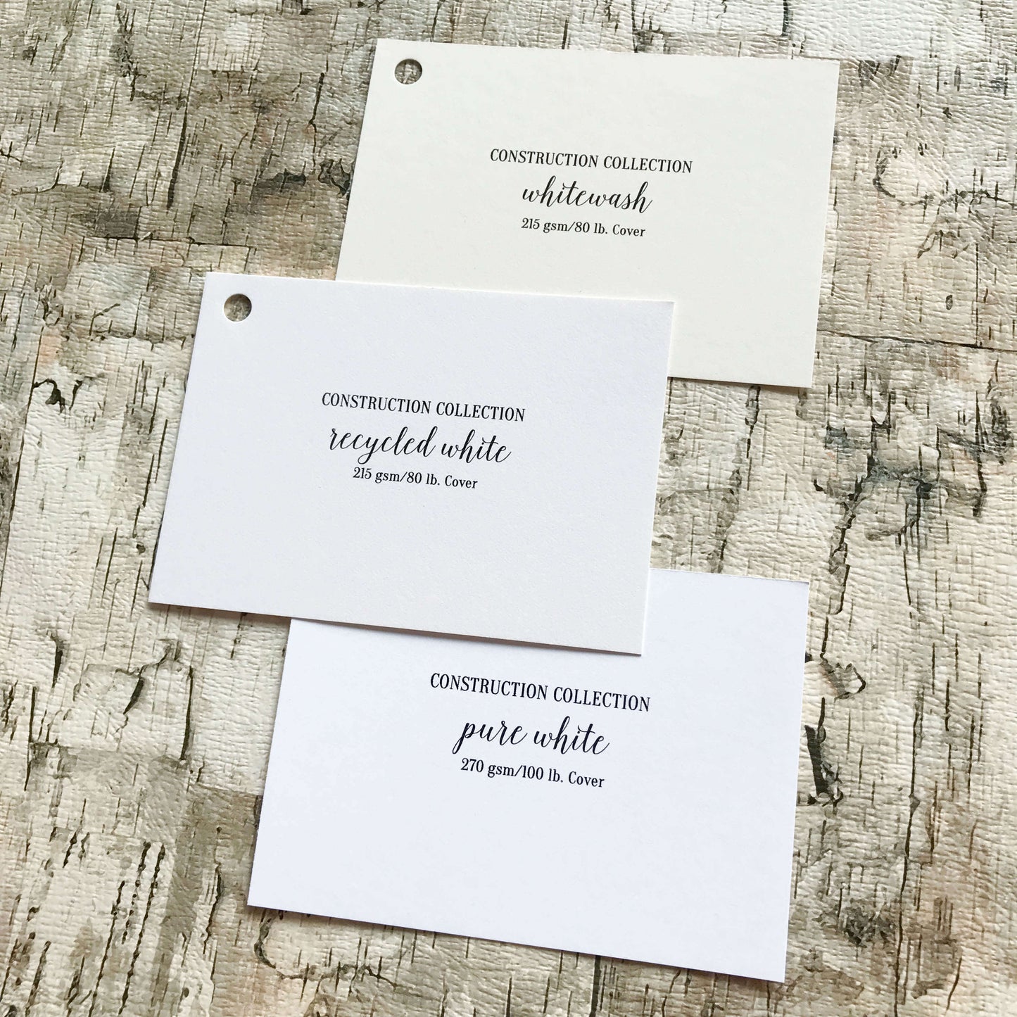 Whitewash White Cardstock  | Solid-Core Recycled