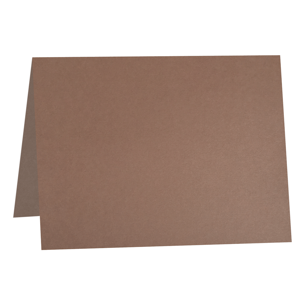 Colorplan Nubuck Brown Folded Place Cards