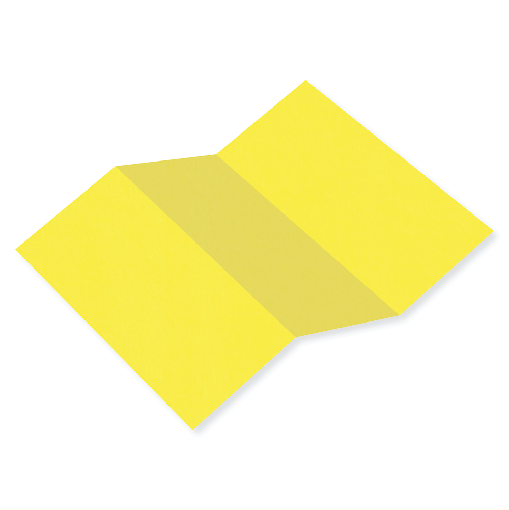 Colorplan Factory Yellow Tri Fold Card 