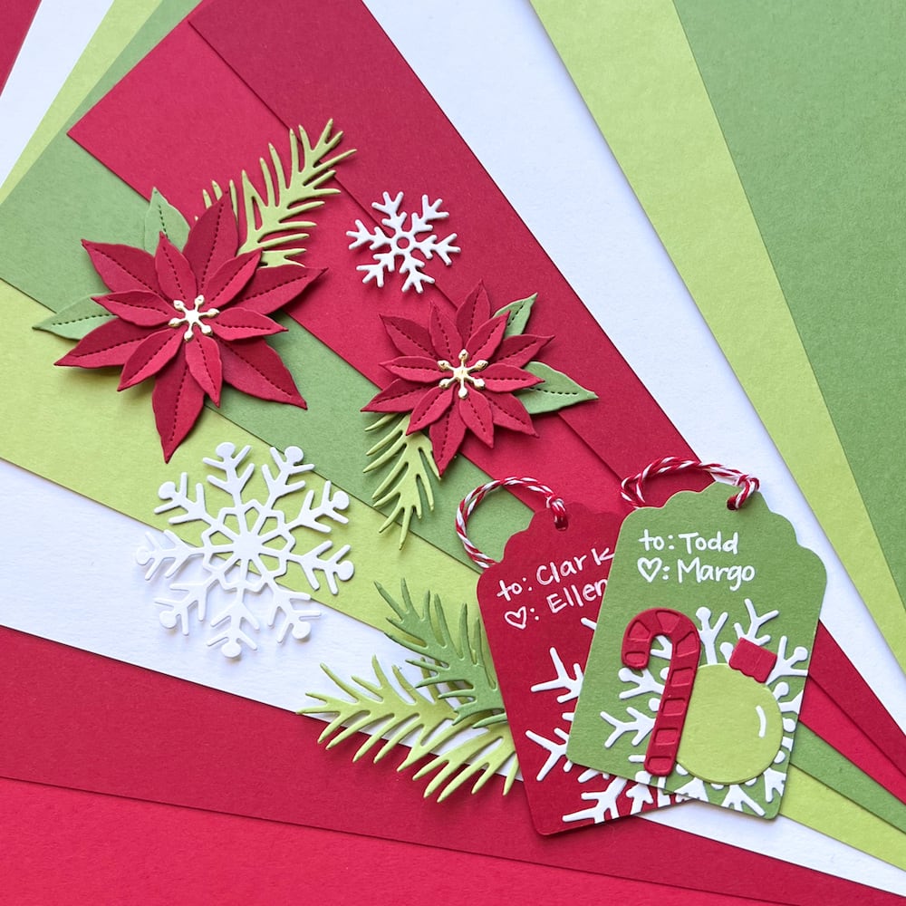Christmas Cardstock Collection with Die Cuts and Gift Tags
