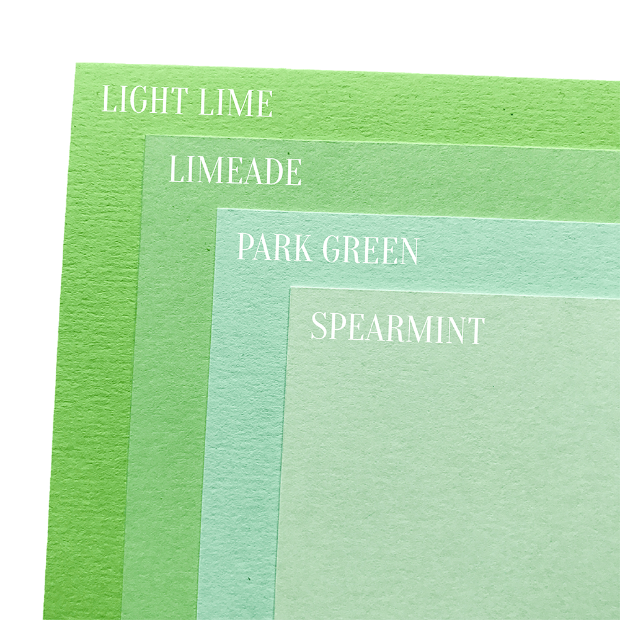 green cardstock color comparison image