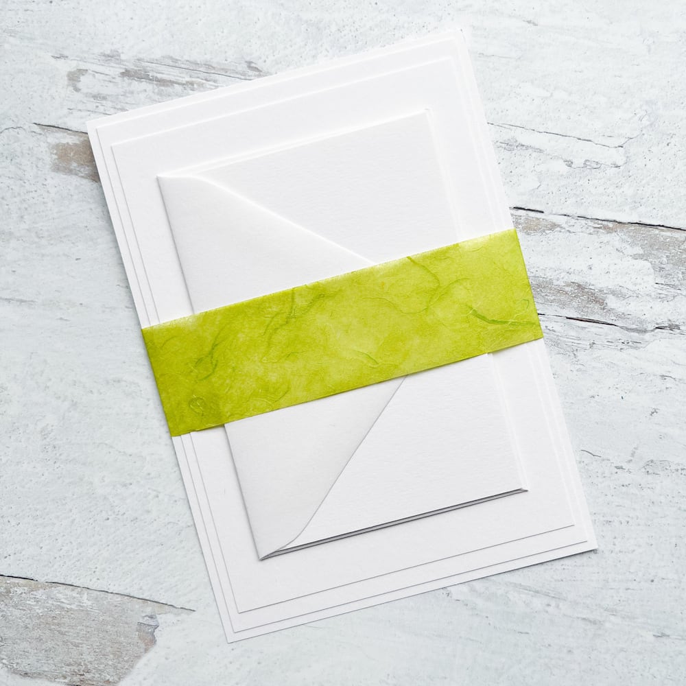 Lime Belly Bands | Thai Mulberry Paper