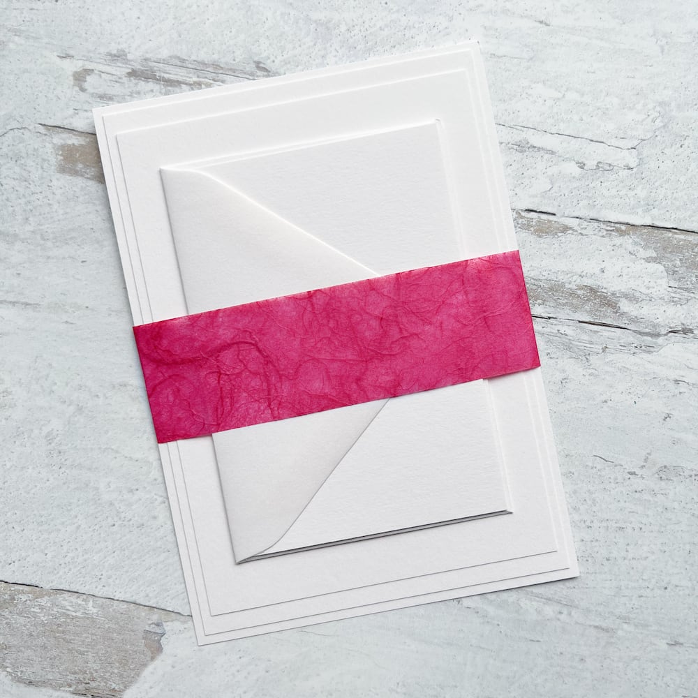 Magenta Belly Bands | Thai Mulberry Paper