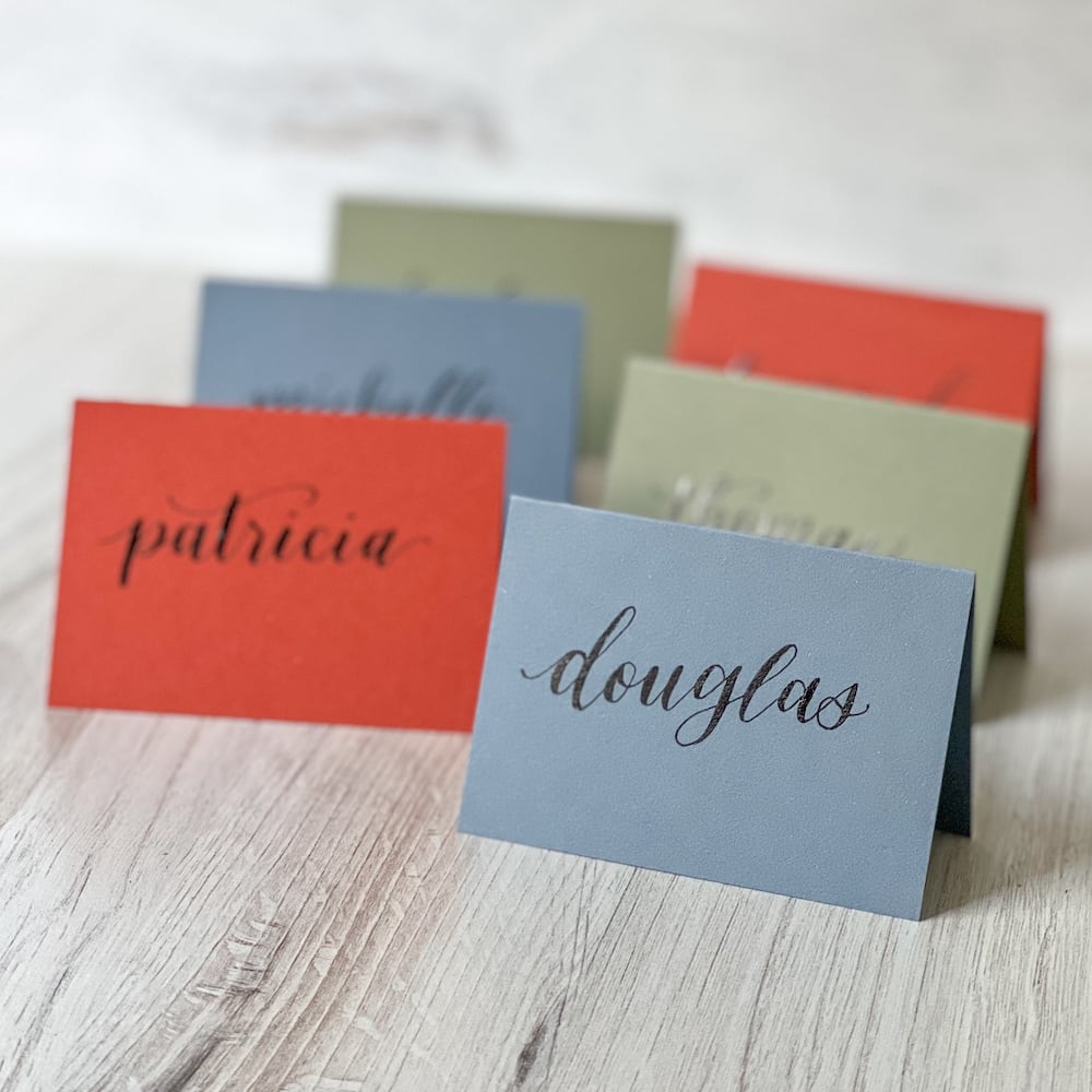 Materical Folded Place Card Collection