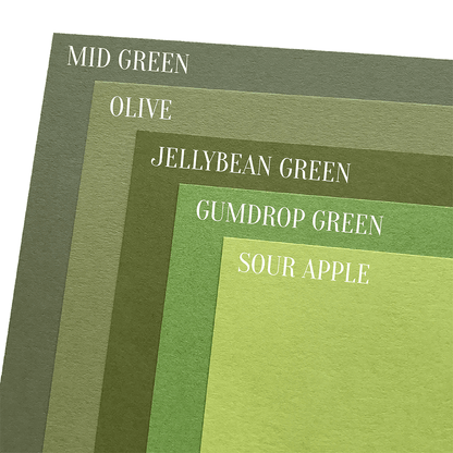 Jellybean Green Pop-Tone | Solid-Core Cardstock Paper | Flat Shipping