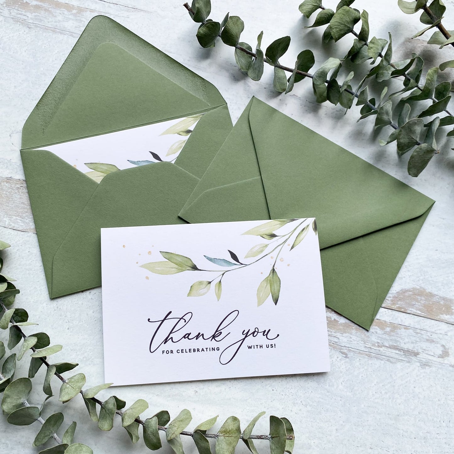 25 Eucalyptus Green Envelopes, 5x7 A7 Pointed Flap Envelopes, Green Wedding  Envelopes, Greenery Wedding Invitation Envelope 