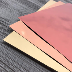 Mirror Rose Gold MirriCard Cardstock - 8.5 x 11 inch - 100 lb / 12pt - 10 Sheets from Cardstock Warehouse