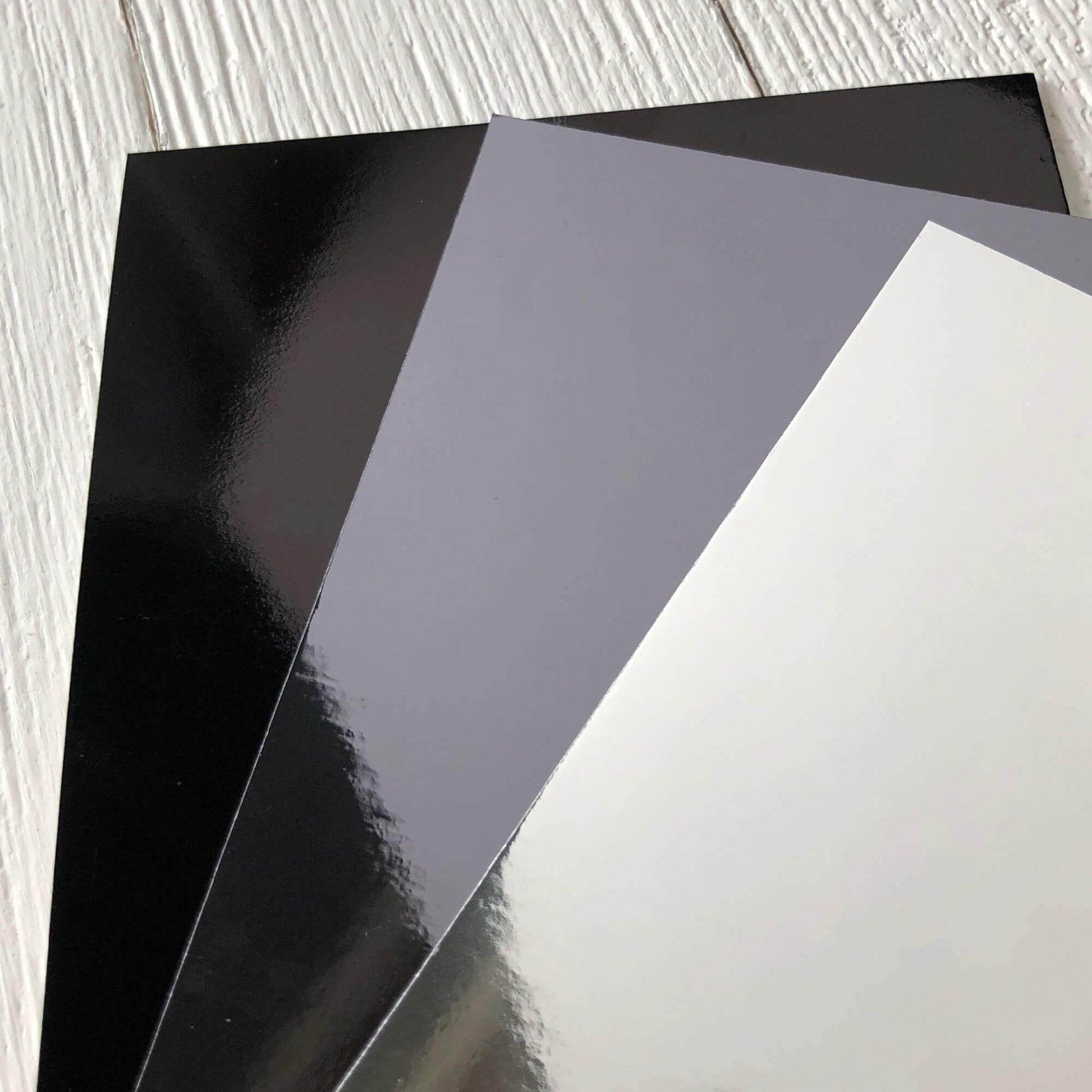 Mirror Black Cardstock - 8.5 x 11 inch - .012 Thick - 10 Sheets - Clear  Path Paper 