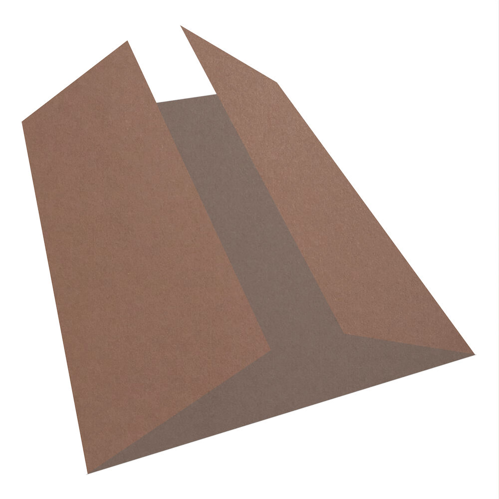 Colorplan Nubuck Brown Gate Fold Cards 
