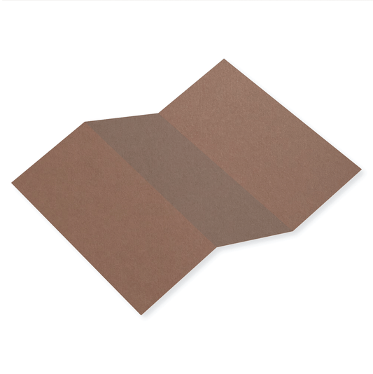 Colorplan Nubuck Brown Tri Fold Card 