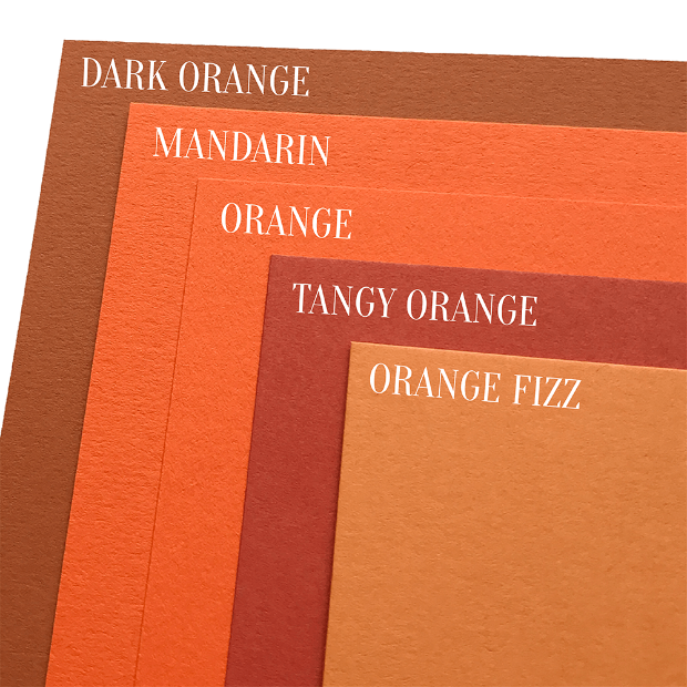 Orange Cardstock color comparison