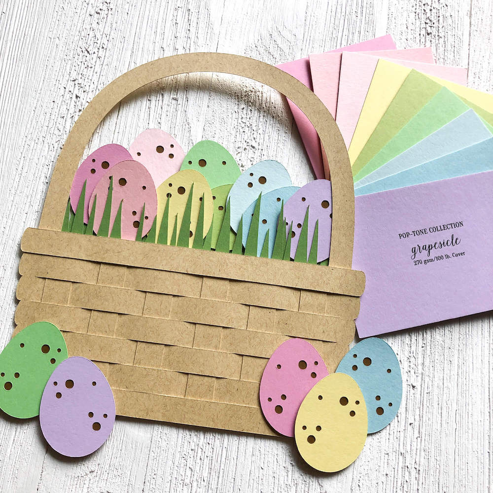 Paper Bag Kraft Cardstock Woven Easter Basket