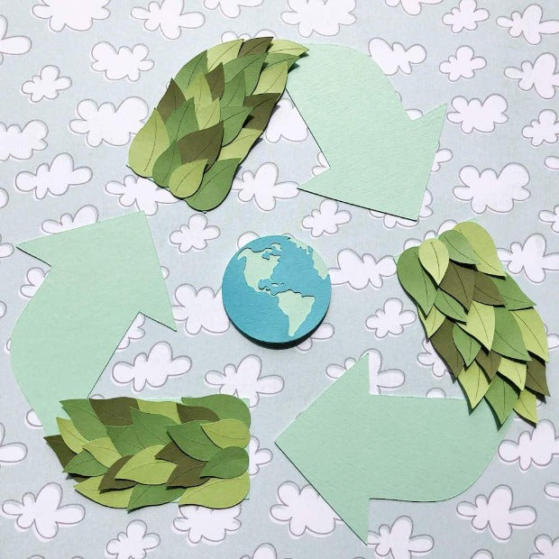 Green Cardstock Earth day die cuts