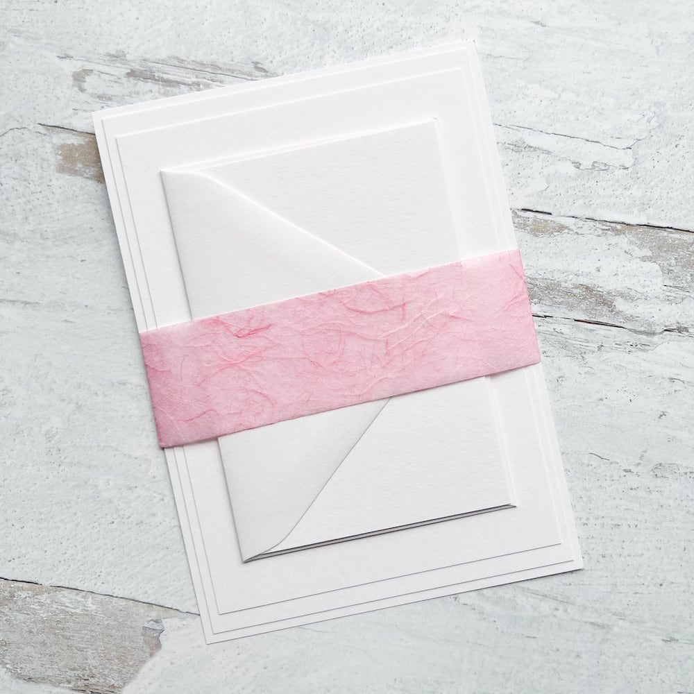 Pink Belly Bands | Thai Mulberry Paper