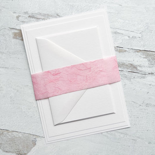 Pink Belly Bands | Thai Mulberry Paper