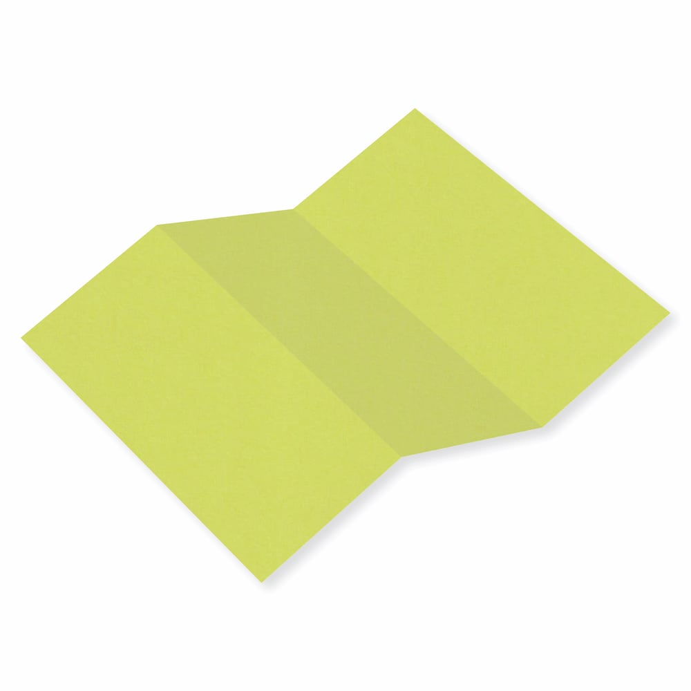 Woodstock Pistacchio Yellow Green Tri Fold Cards