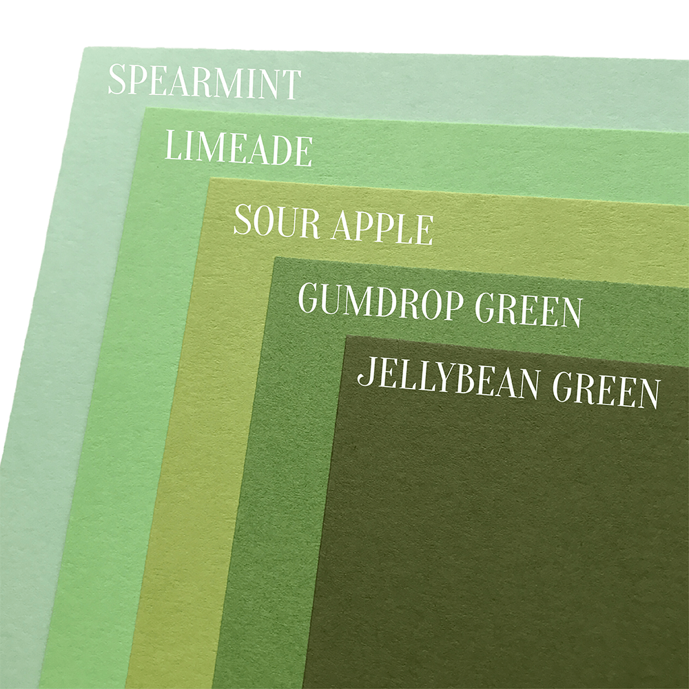 Gumdrop Green Pop-Tone | Solid-Core Cardstock Paper | Flat Shipping